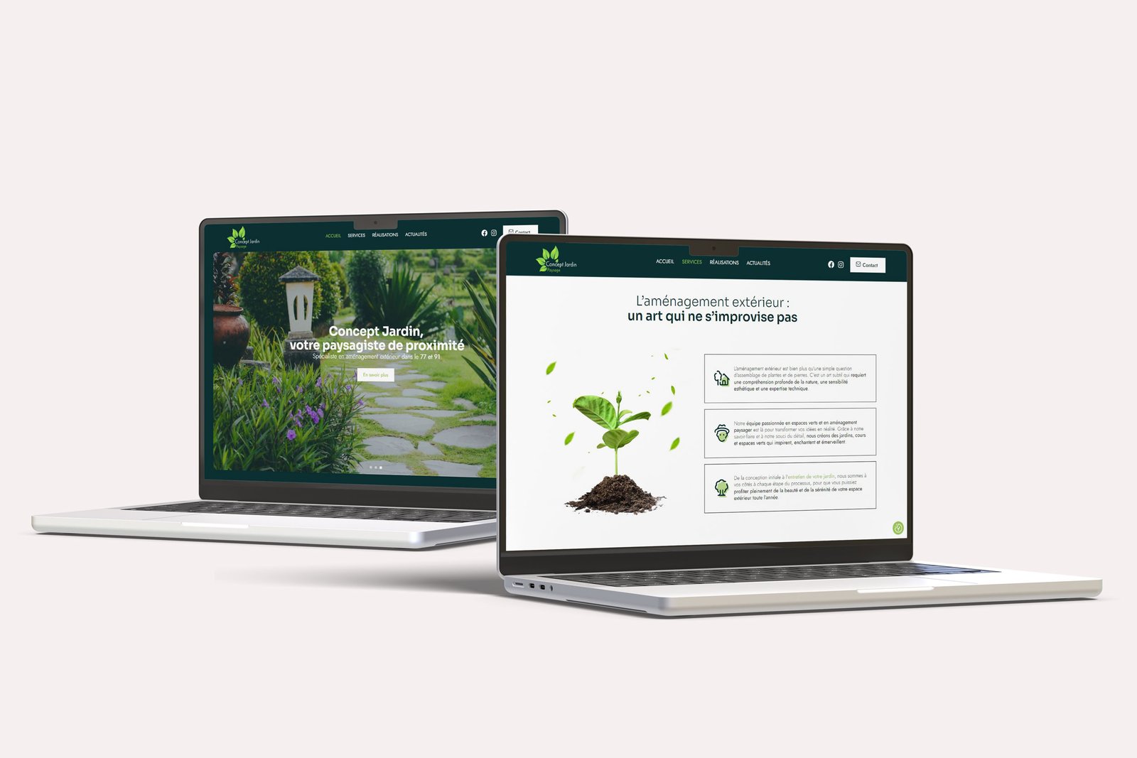 Agence Moove - Création du site internet de Concept Jardin